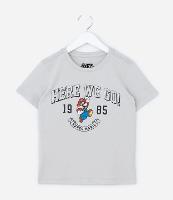 Camiseta Infantil com Estampa Super Mario Nintendo - Tam 4 a 10 Anos - 1