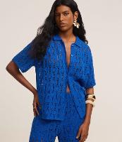 Camisa Alongada em Tricô com Mix de Pontos e Vazados - 1