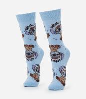 Meia Cano Alto em Algodão com Estampa Stitch Capivara - 1