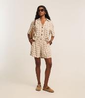 Short Runner em Viscolinho com Estampa de Coqueiros - 1