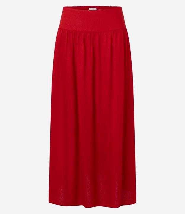 Saia Evasê Longa em Viscolinho com Lastex no Còs - 1