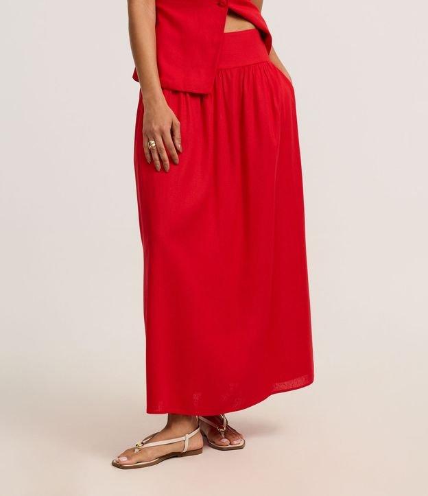 Saia Evasê Longa em Viscolinho com Lastex no Còs - 2