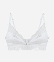 Sutiã Top em Microfibra com Renda e Recorte Acetinado - 1