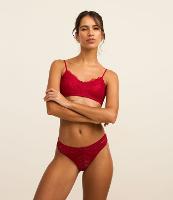 Calcinha Biquíni Fio em Renda Floral - 1