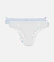 Kit 02 Calcinhas Biquíni em Algodão com Detalhe de Rendinha - 1