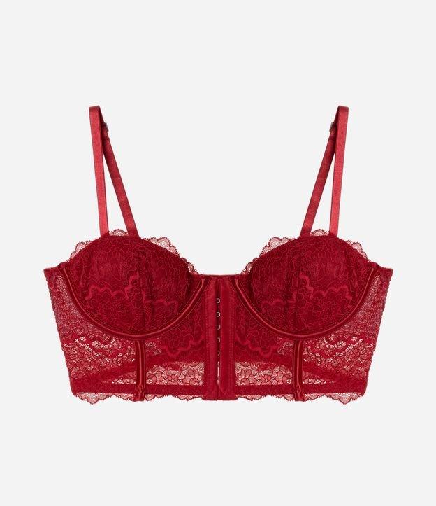 Sutiã Alongado em Renda Floral - 1