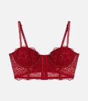 Sutiã Alongado em Renda Floral - 1