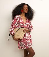 Saída de Praia Vestido Curto em Viscolinho com Estampa Floral - 2