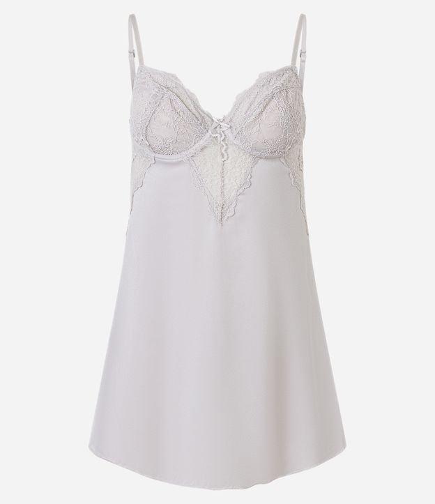 Camisola Sem Bojo em Microfibra com Renda no Busto - 1