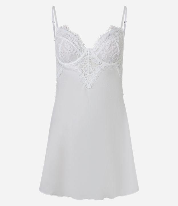 Camisola Sem Bojo em Microfibra com Renda no Busto - 1