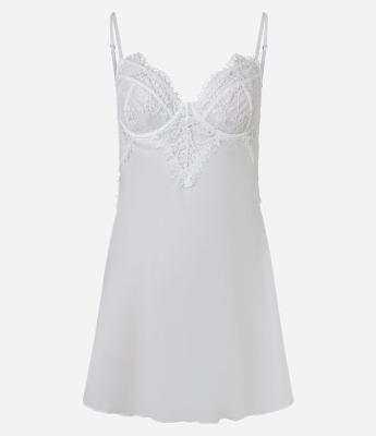 Camisola Sem Bojo em Microfibra com Renda no Busto