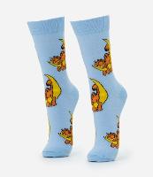 Meia Cano Alto em Algodão com Estampa Garfield na Lua - 1