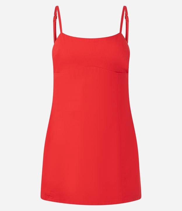 Vestido Tubinho Curto em Jeans com Alça Fina - 1