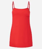 Vestido Tubinho Curto em Jeans com Alça Fina - 1