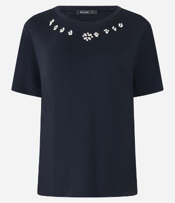 Camiseta T-shirt em Viscose com Aplicação de Strass