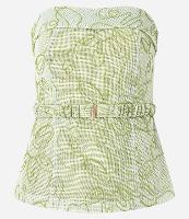 Blusa Sem Alça com Decote Virado e Bordado Bastrado - 1