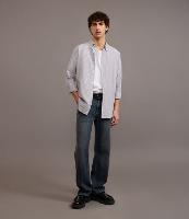 Camisa Regular em Oxford com Listras - 2