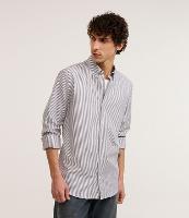 Camisa Regular em Oxford com Listras - 3