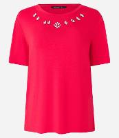 Camiseta T-shirt em Viscose com Aplicação de Strass - 1