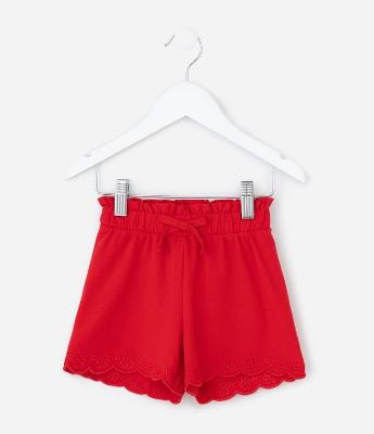 Short Clochard Infantil com Babadinho - Tam 1 a 6 Anos