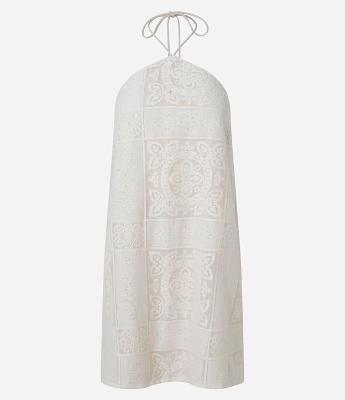 Vestido Frente Única com Amarração e Textura Floral