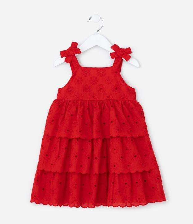 Vestido Infantil em Laise Texturizado - Tam 1 a 6 Anos - 1