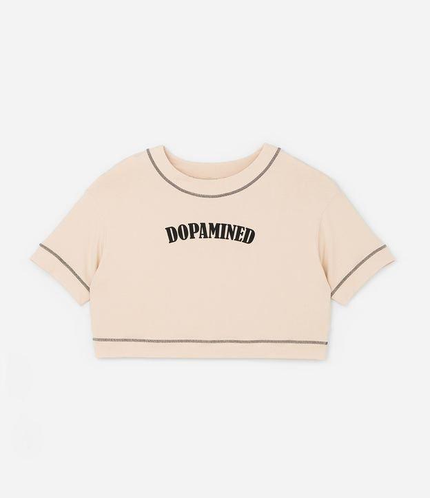 Camiseta Overcropped Esportiva com Estampa Dopamined Curve & Plus Size - 1