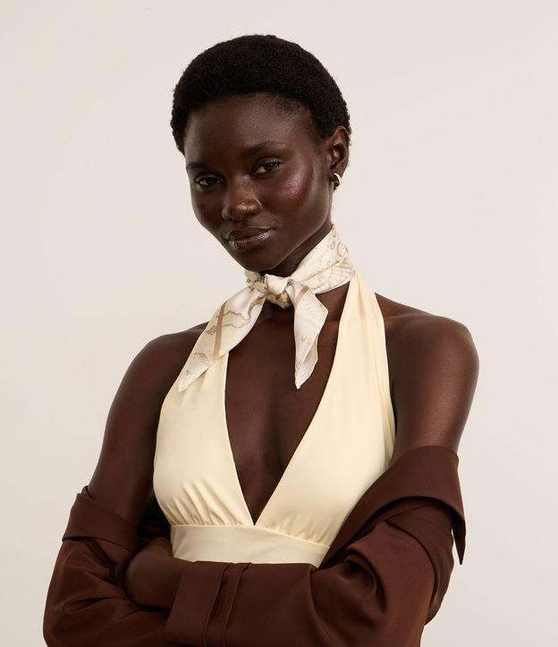 Lenço em Cetim com Estampa Praiana - 2