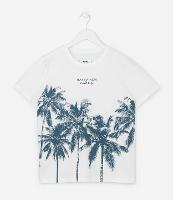 Camiseta Infantil com Estampa Coqueiros - Tam 5 a 14 Anos - 1