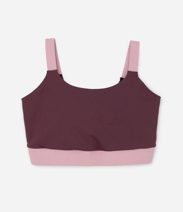 Top Esportivo com Tecnologia Dry e Barra Contrastante Curve e Plus Size - 1