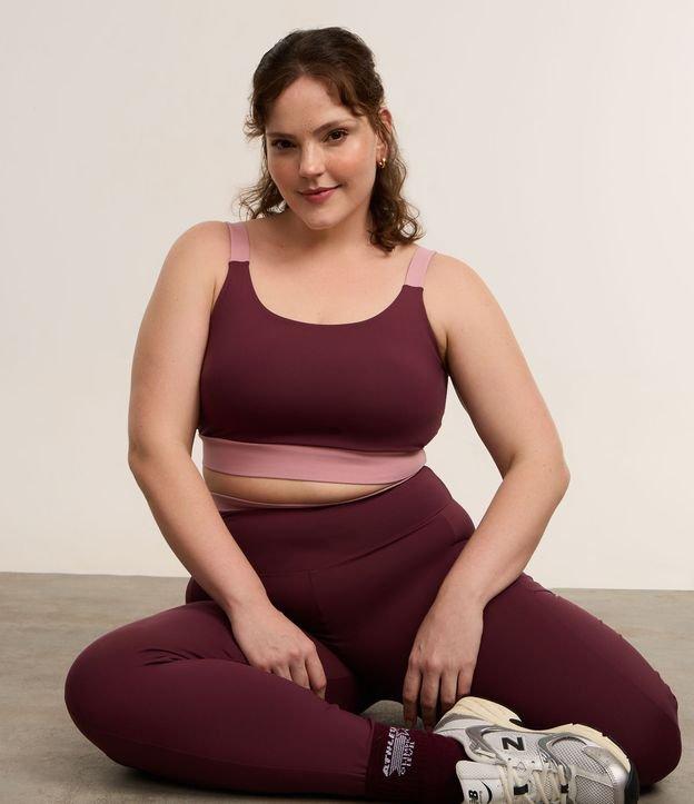 Top Esportivo com Tecnologia Dry e Barra Contrastante Curve e Plus Size - 2