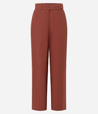 Calça Pantalona Alfaiatada com Cintura Alta