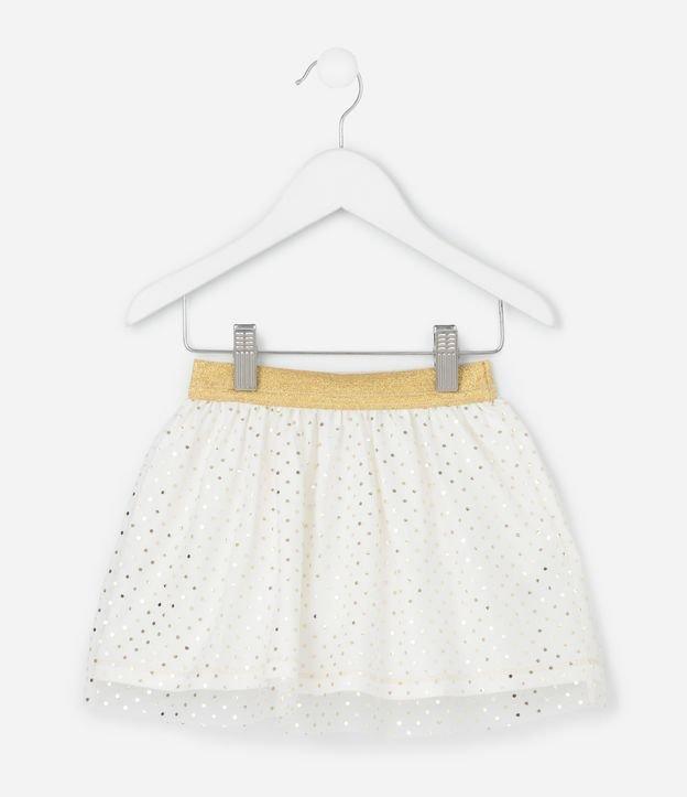 Saia Infantil em Tule com Estampa Poá - Tam 1 a 6 Anos - 1