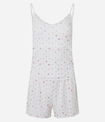 Pijama Short Doll Seamless com Estampa de Brilhinhos