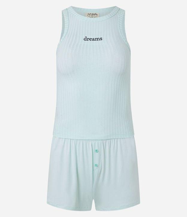 Pijama Short Doll em Ribana com Bordado Dreams - 1