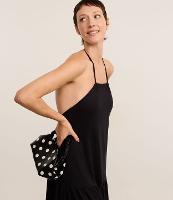 Bolsa de Mão em PU com Alça Removível e Estampa Poá - 2