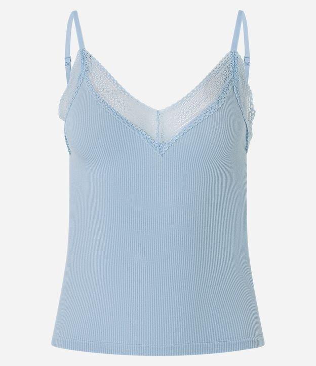 Blusa de Pijama Seamless com Rendinha - 1