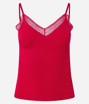 Blusa de Pijama Seamless com Rendinha
