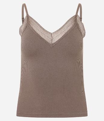 Blusa de Pijama Seamless com Rendinha