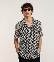 Camisa Comfort com Estampa Zig Zag Texturizada - 2