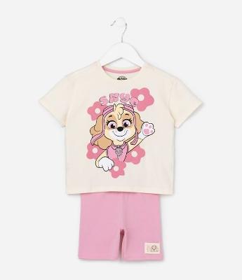 Conjunto Infantil com Estampa Skye Patrulha Canina - Tam 1 a 6 anos