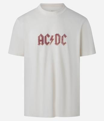 Camiseta Comfort em Algodão com Estampa AC/DC