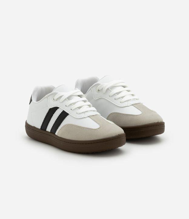 Tênis Infantil em PU com Recortes Contrastantes - Tam 28 ao 34 - 1