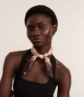 Lenço Quadrado em Cetim com Estampa Animal Print Cobra - 2