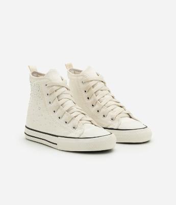 Tênis Infantil Abotinado com Aplicação de Strass - Tam 28 ao 34