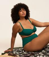 Biquíni Top Meia Taça em Microfibra Texturizada com Franzido Curve & Plus Size - 1