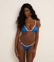 Biquíni Calcinha String Fio com Viés Contrastante e Bandeirinha do Brasil - 2