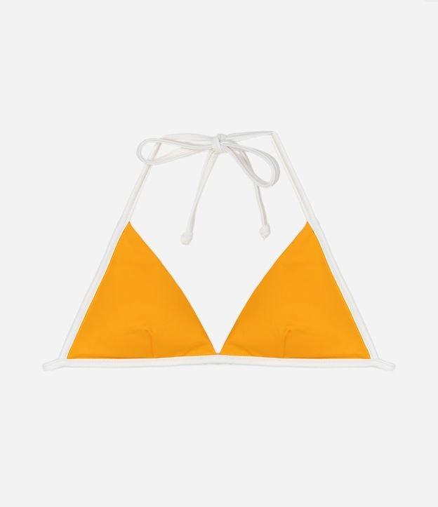Biquíni Top Triângulo Fixo em Microfibra com Viés Contrastante - 1