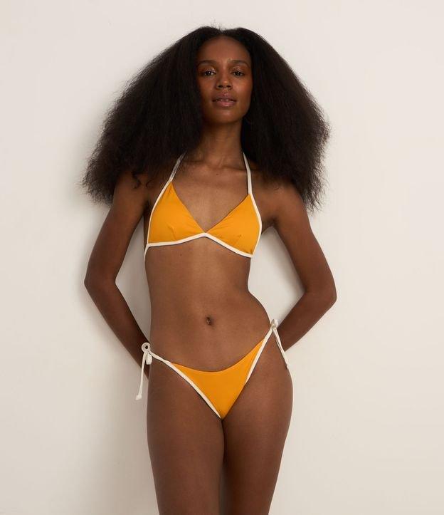 Biquíni Top Triângulo Fixo em Microfibra com Viés Contrastante - 2