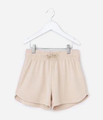 Short Infantil Runner em Moletinho sem Felpa com Amarração Tam - 5 a 14 Anos